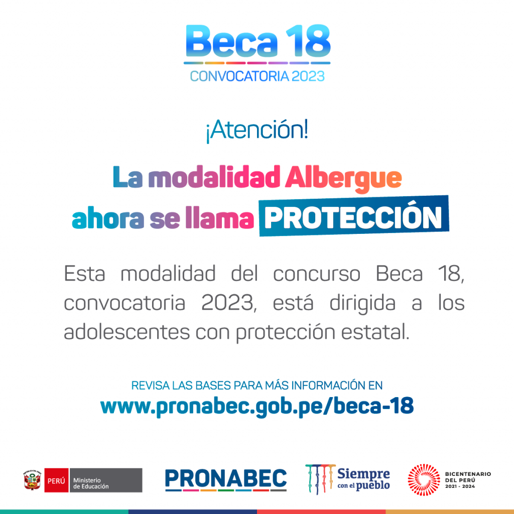 Beca18-2023 - Modalidad Protección