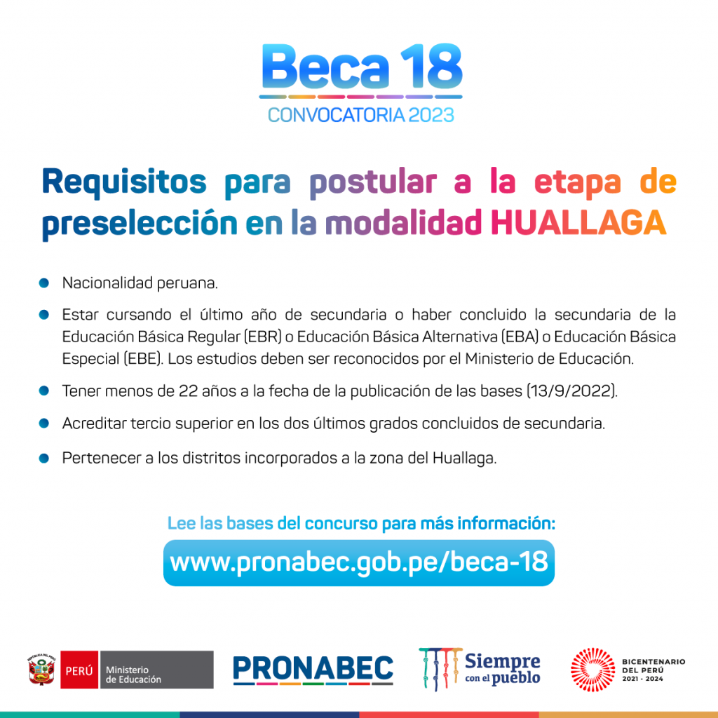 Beca18-2023-Requisitos-Modalidad-Huallaga