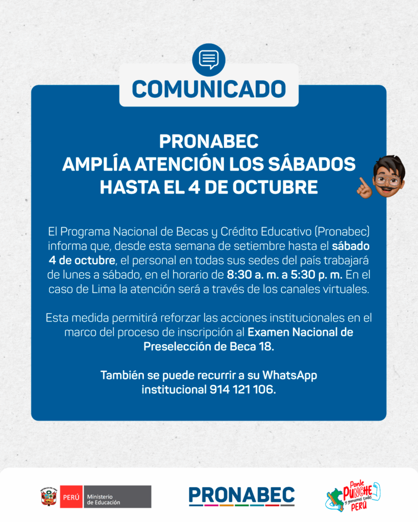 Comunicado-Pronabec---Horario-de-atención