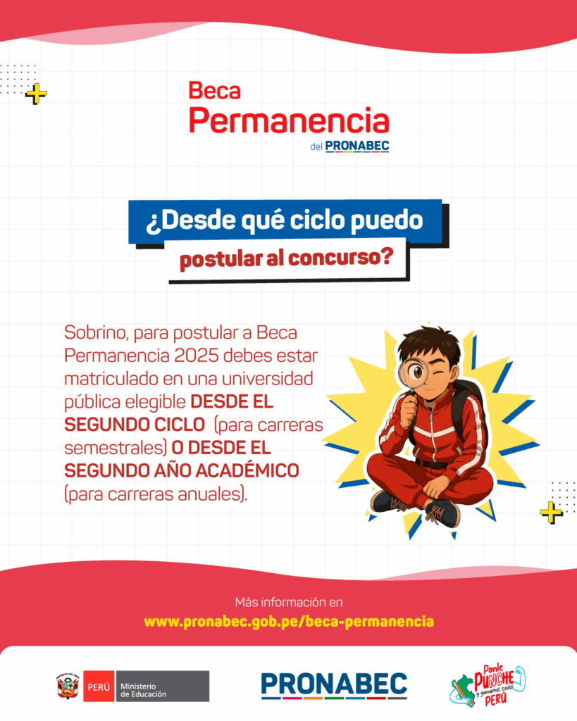 Beca-Permanencia 2025 - Desde que ciclo puedo postular