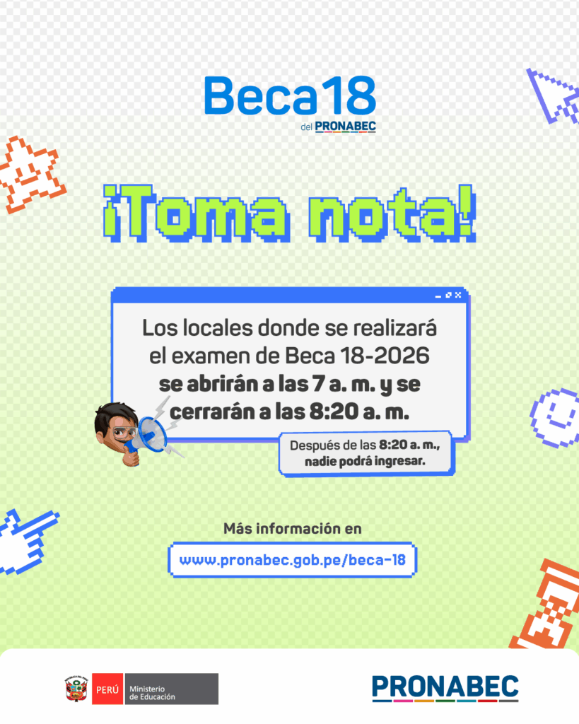 Beca 18-2026 - Apertura de puertas